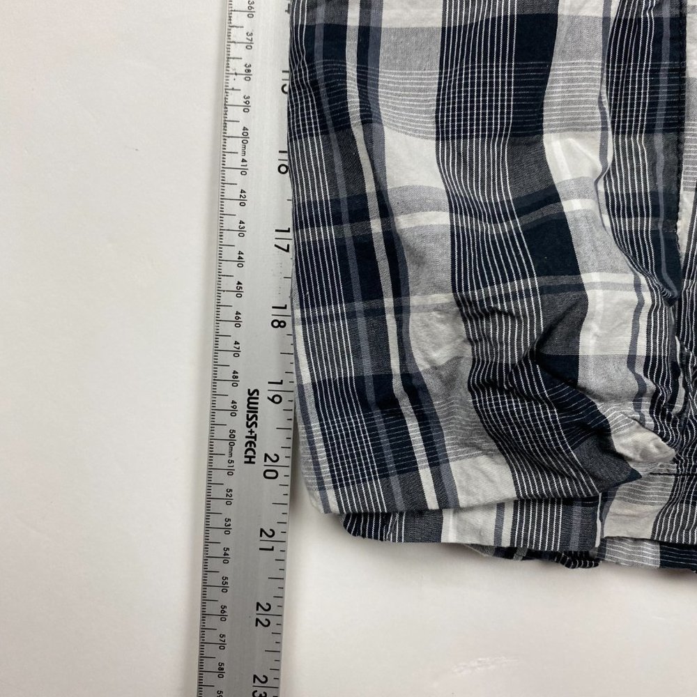 Nike Athletic Department Cargo Shorts Mens 36 Check Plaid Cotton 11" Black Gray - Picture 14 of 14